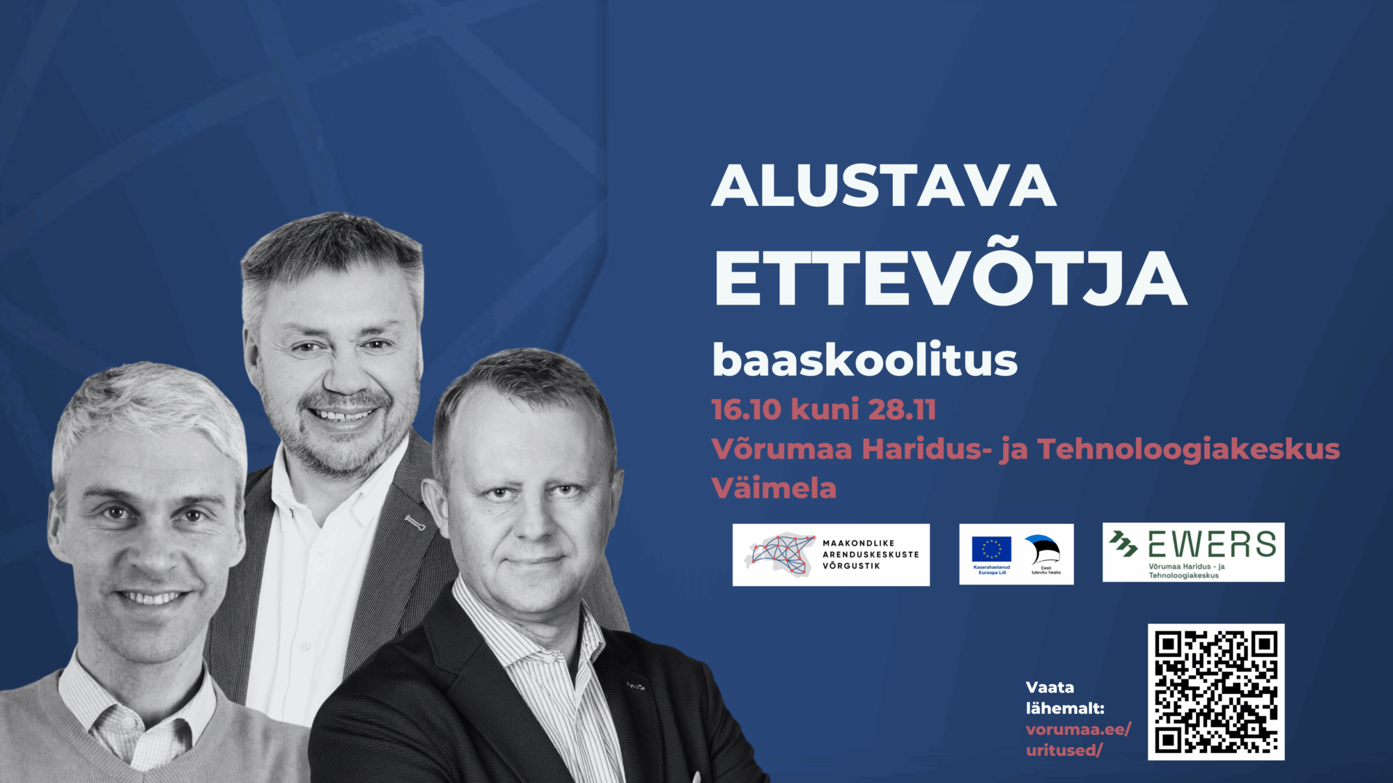 Alustava ettevõtja koolitus 2025 Võru maakonnas